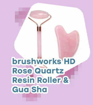 Brush works rose quartz roller