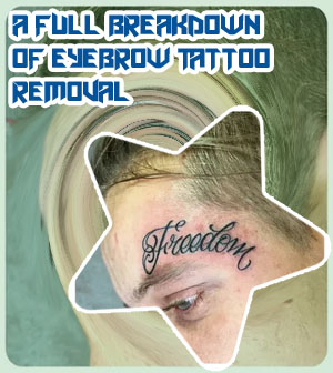 Face eyebrow tattoo