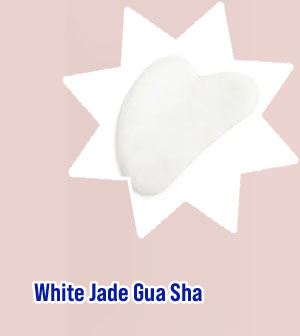 White jade gua sha stone